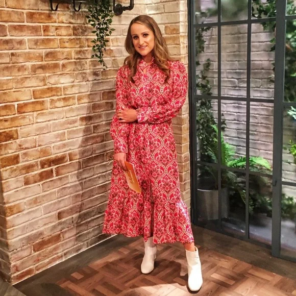 New Zara Linen Floral Button Down Size Medium Midi Dress - Picture 2 of 10